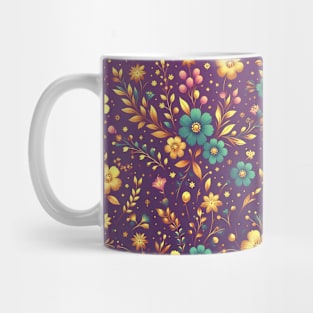 Purple Floral Mug